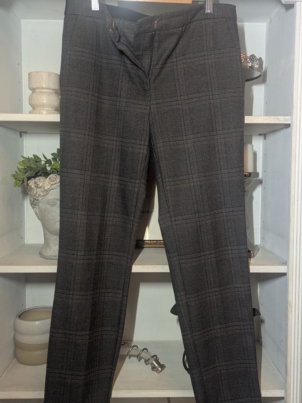ZARA..Classic Gray Plaid Dress Pants